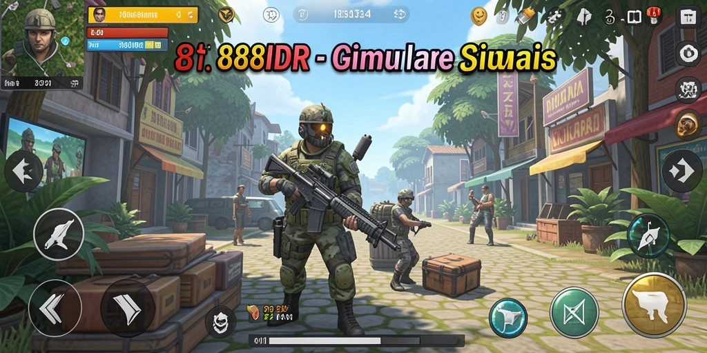 Screenshot menunjukkan pemain menikmati gameplay interaktif 888IDR.