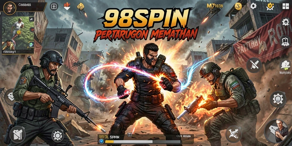 Gameplay seru dan menegangkan dalam 98SPIN Battle Royale.