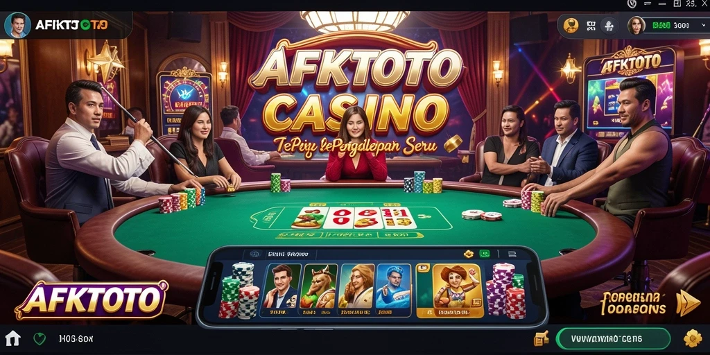 Screenshot AFKTOTO menampilkan dealer langsung dan permainan kasino yang mendebarkan.