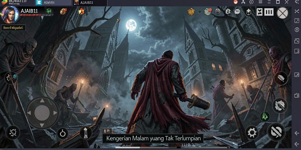 Gameplay menakutkan dengan suasana mencekam di AJAIB11.