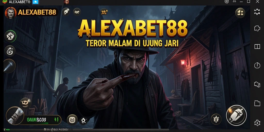 Screenshot dari gameplay ALEXABET88 menampilkan suasana horor yang mencekam.
