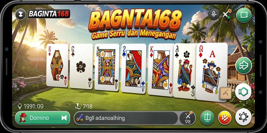 Tampilan gameplay seru saat bermain Domino di BAGINTA168.