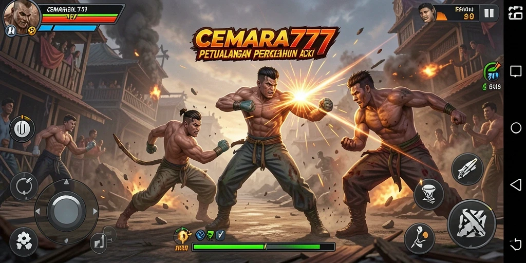 Tampilan gameplay CEMARA777 yang penuh aksi dan pertarungan mendebarkan.