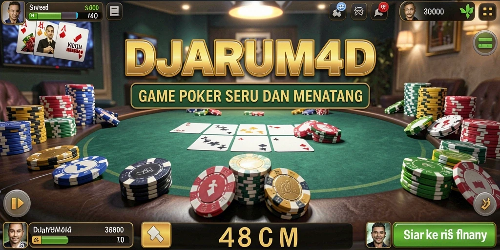 Tampilan utama DJARUM4D dengan gameplay poker yang mengasyikkan.