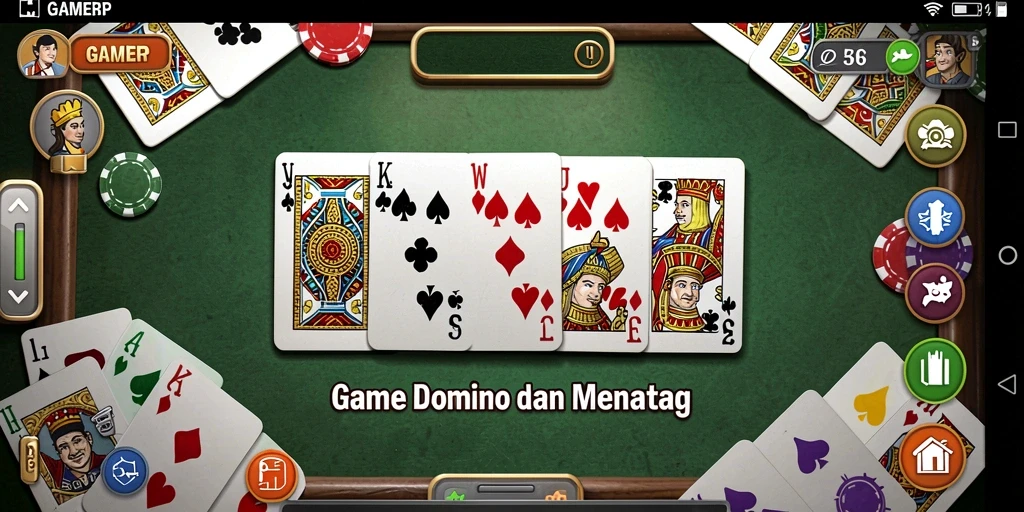 Tampilan permainan Domino yang menarik di GAMERP.