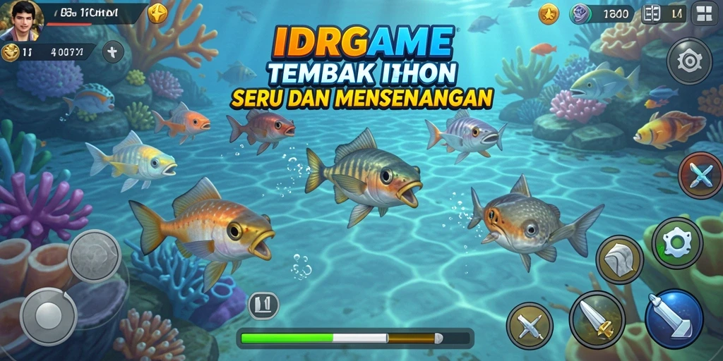 Tampilan menarik dari gameplay Tembak Ikan di IDRGAME.