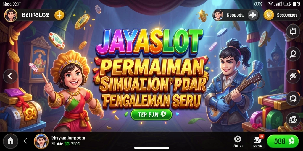 Tampilan menakjubkan dari gameplay JAYASLOT yang penuh warna.