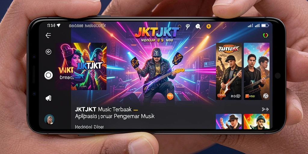 Tampilan menarik dari gameplay musik di JKTJKT.