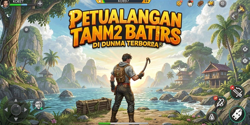 Screenshot gameplay menunjukkan dunia terbuka yang luas dan penuh petualangan.