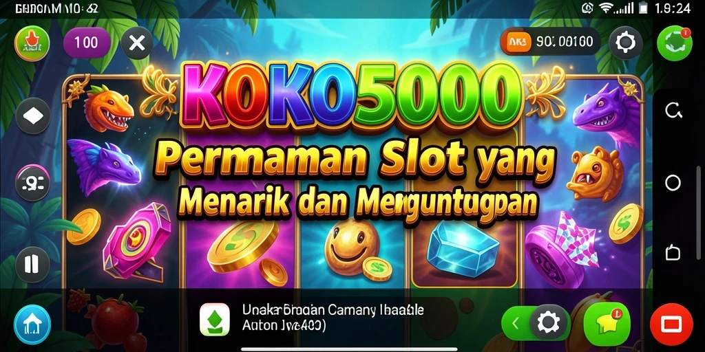 Screenshot gameplay KOKO5000 menampilkan grafis slot yang menakjubkan.