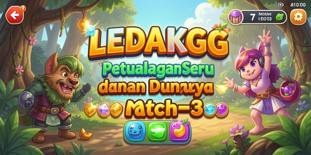 Tampilan gameplay LEDAKGG dengan variasi level menarik.