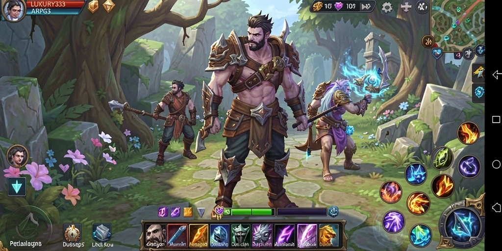 Tampilan gameplay seru dari LUXURY333 dalam aksi ARPG.