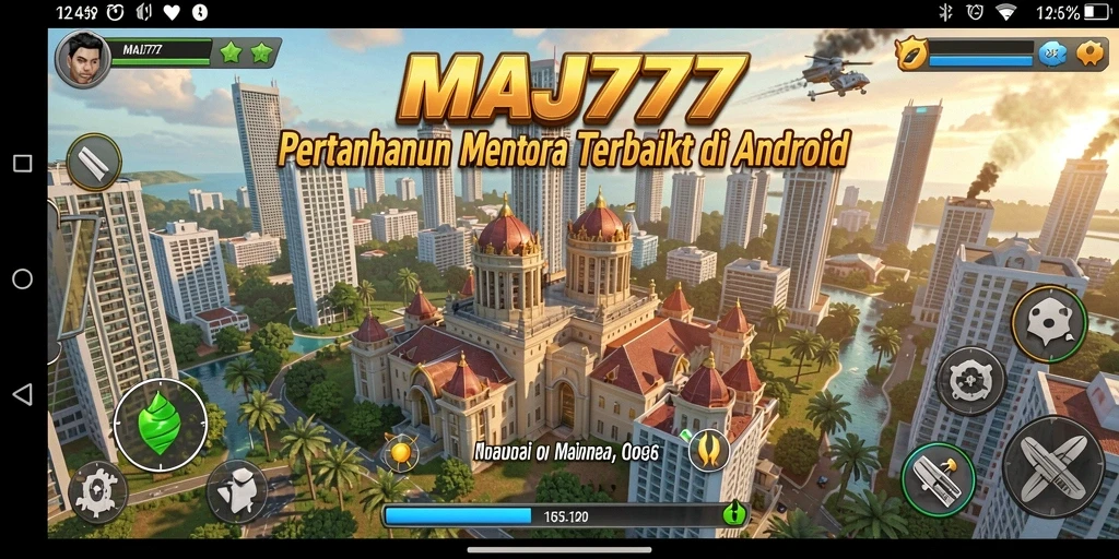 Screenshot gameplay MAJ777 menampilkan pertahanan menara yang dinamis.