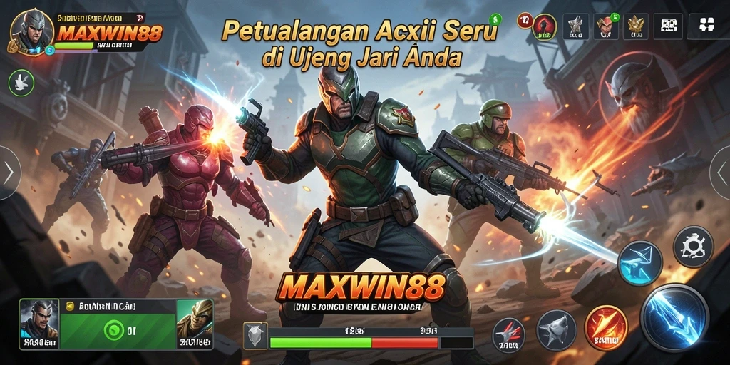 Screenshot gameplay MAXWIN88 menampilkan aksi seru dan intensitas pertempuran.