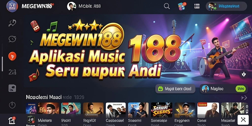 Screenshot gameplay MEGEWIN188 menampilkan keseruan bermain musik.