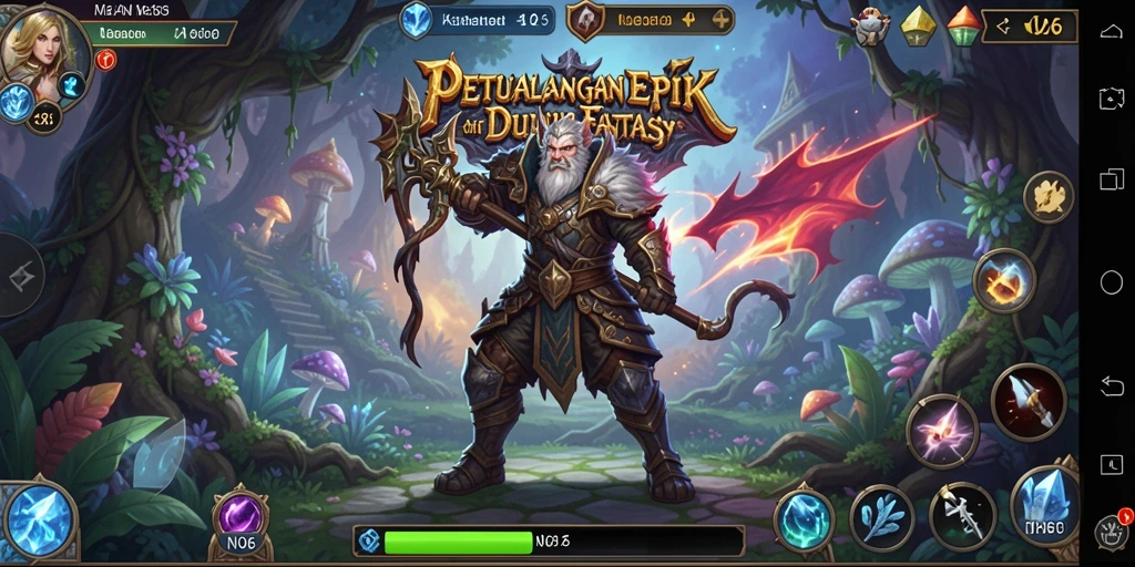 Tampilan gameplay menarik dan karakter RPG yang beragam.