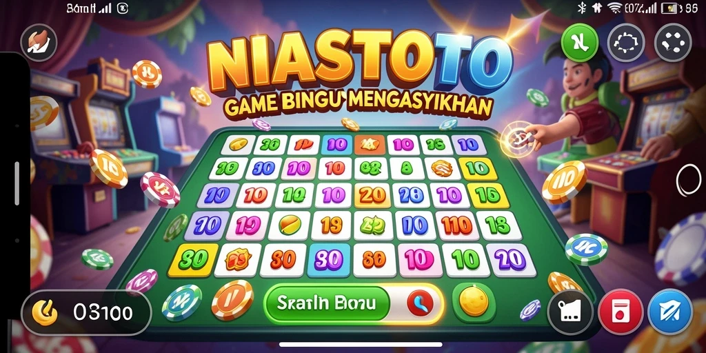 Tampilan gameplay NIASTOTO yang penuh warna dan interaktif.