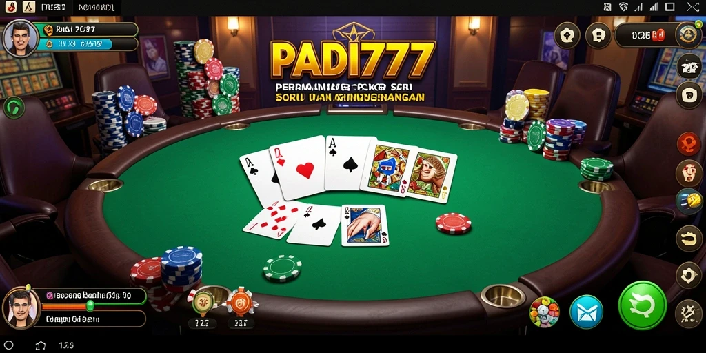 Tampilan antarmuka PADI777 saat bermain poker yang menarik dan interaktif.