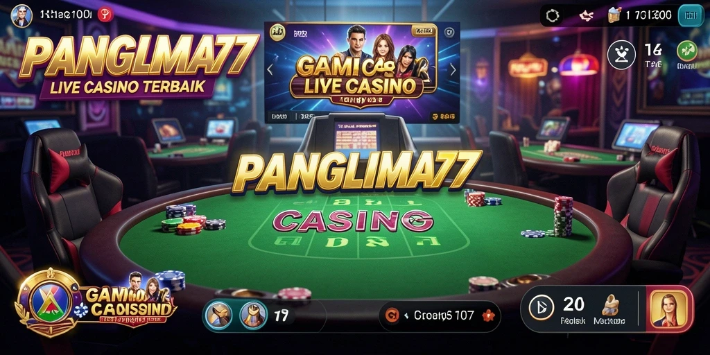 Tampilan aksi seru dalam permainan Live Casino di PANGLIMA77.