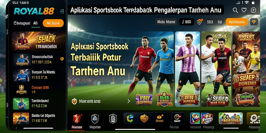 Tampilan antarmuka pengguna ROYAL88 yang menarik untuk taruhan olahraga.
