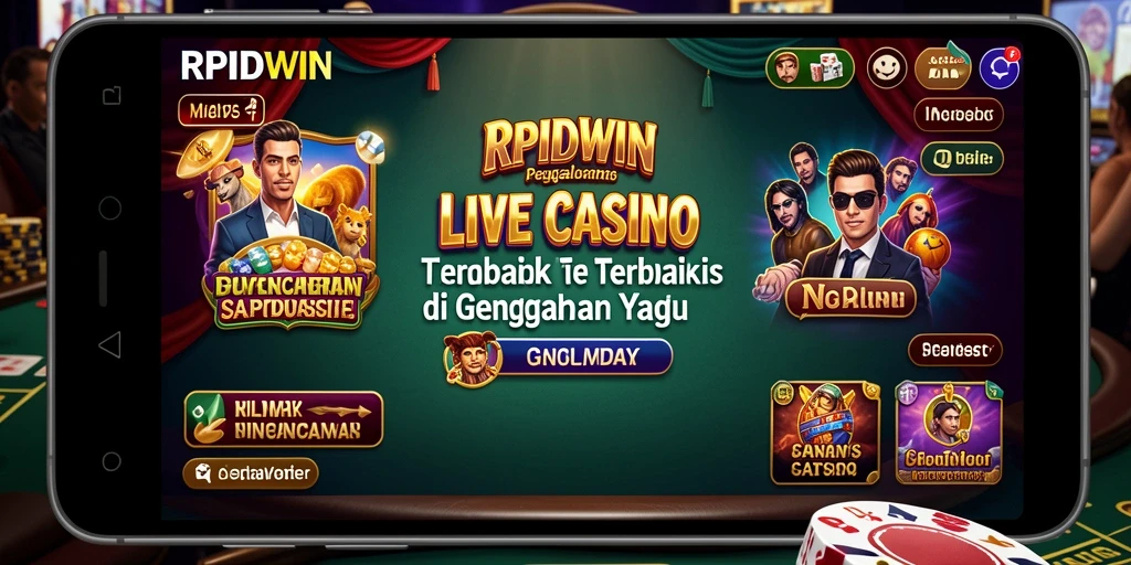 Screenshot gameplay RPIDWIN menunjukkan suasana kasino yang hidup dan interaktif.