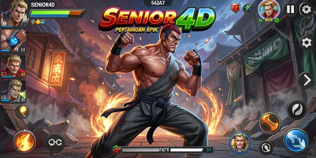 Tangkapan layar pertarungan seru di SENIOR4D.