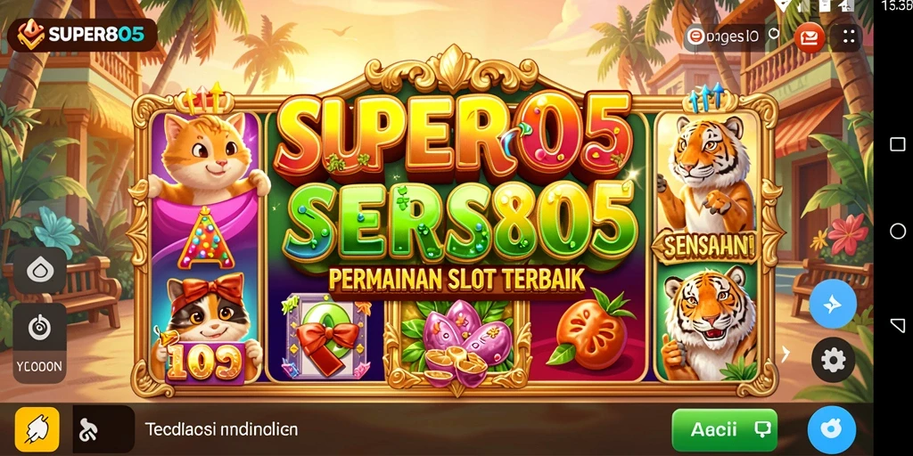 Tampilan gameplay menarik dan warna-warni dari SUPER805.