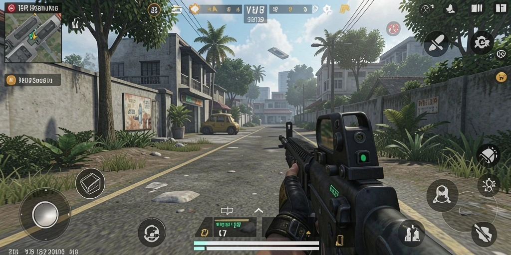 Tampilan gameplay menarik dari V87 dengan aksi TPS yang mendebarkan.