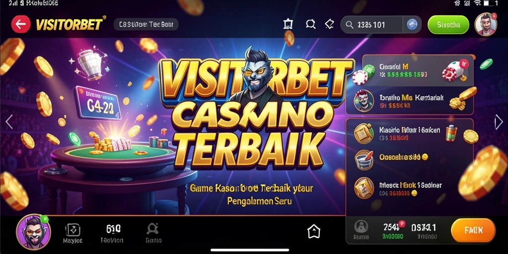Tampilan gameplay seru di aplikasi VISITORBET Kasino.