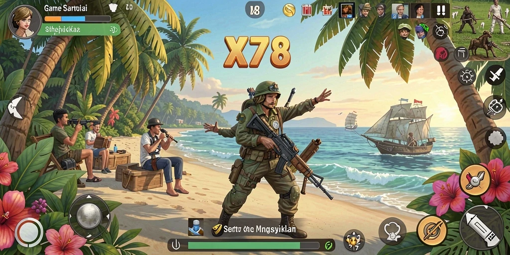 Tampilan gameplay X78 yang penuh warna dan seru.