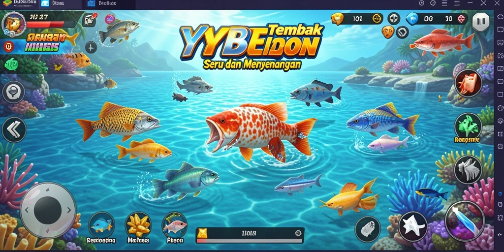Tampilan gameplay seru dalam Tembak Ikan YYBET.