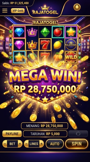 Tampilan utama aplikasi rajatogel yang menarik.